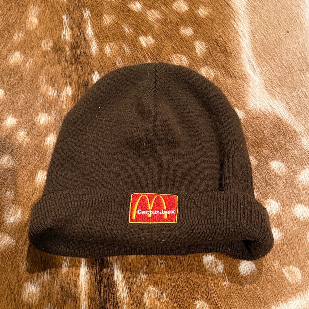 Cactus Jack by Travis Scott Brown Beanie with McDonald’s Collab Logo